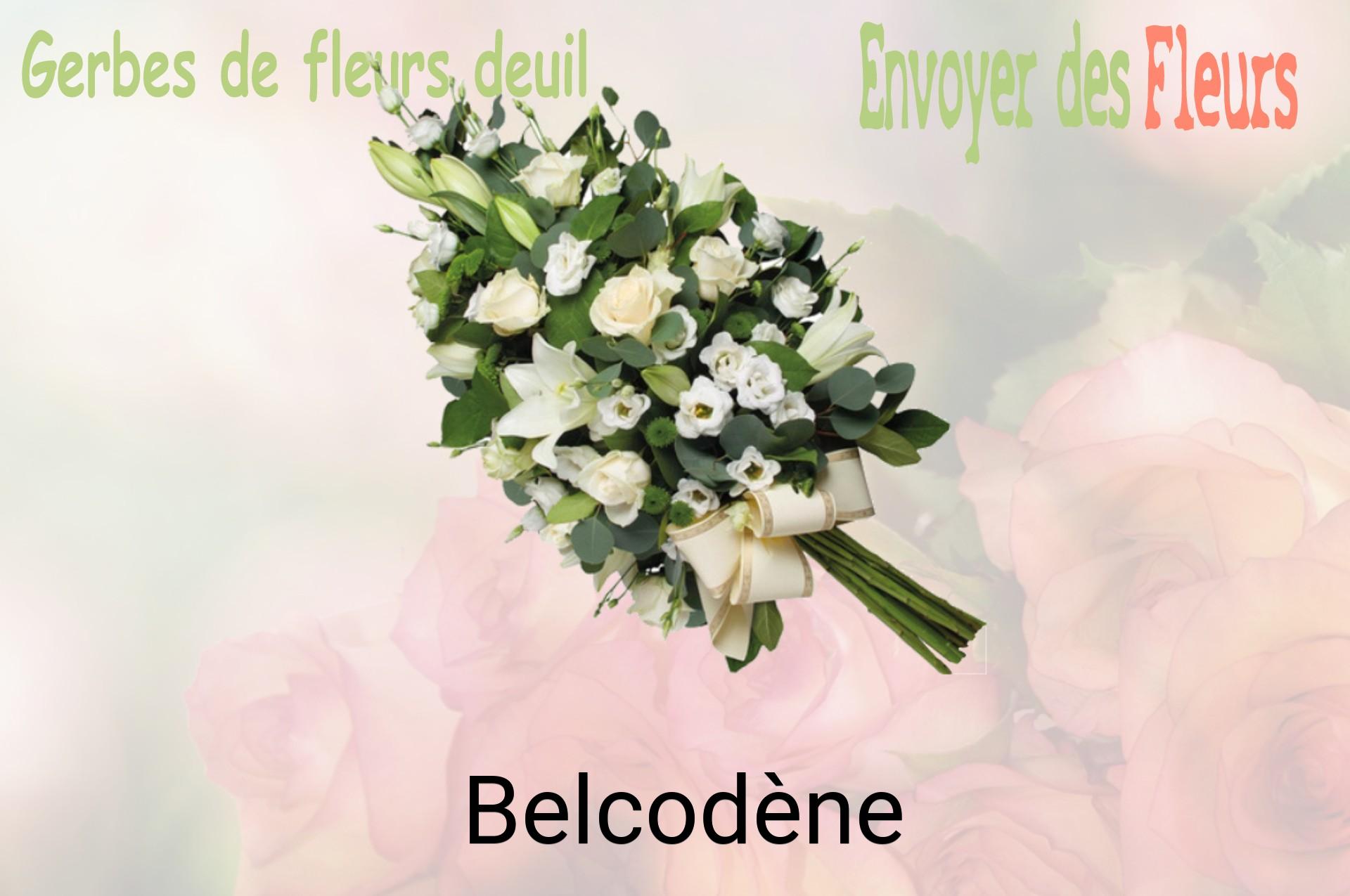 Gerbe de fleurs de deuil livrée à Belcodène